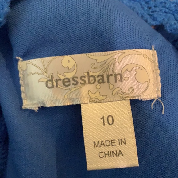 EUC Dress Barn Lace Overlay Sleeveless Royal Blue Dress - Picture 8 of 9